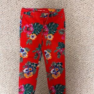 Old Navy Red Floral Women’s Bottoms